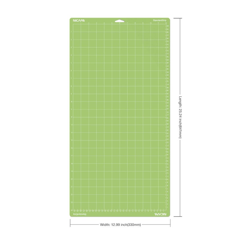 Nicapa Standard Grip Cutting Mat for Cricut Maker 3/Maker/Explore 3/Air 2/Air/One (12x24 inch,3pack) Adhesive&Sticky Non-Slip Flexible Square Gridded Cut Mats Replacement Accessories Mats Vinyl Craft - Image 5